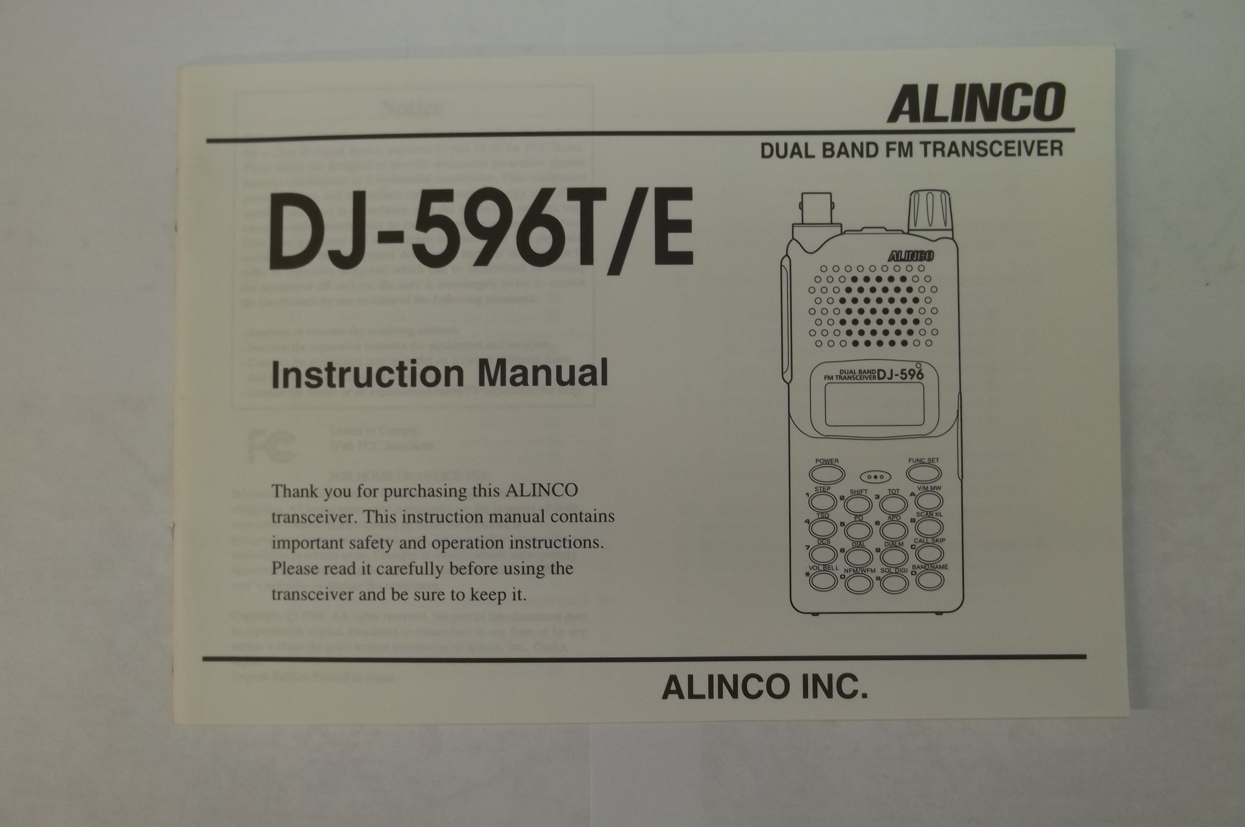 ALINCO DJ596TOM